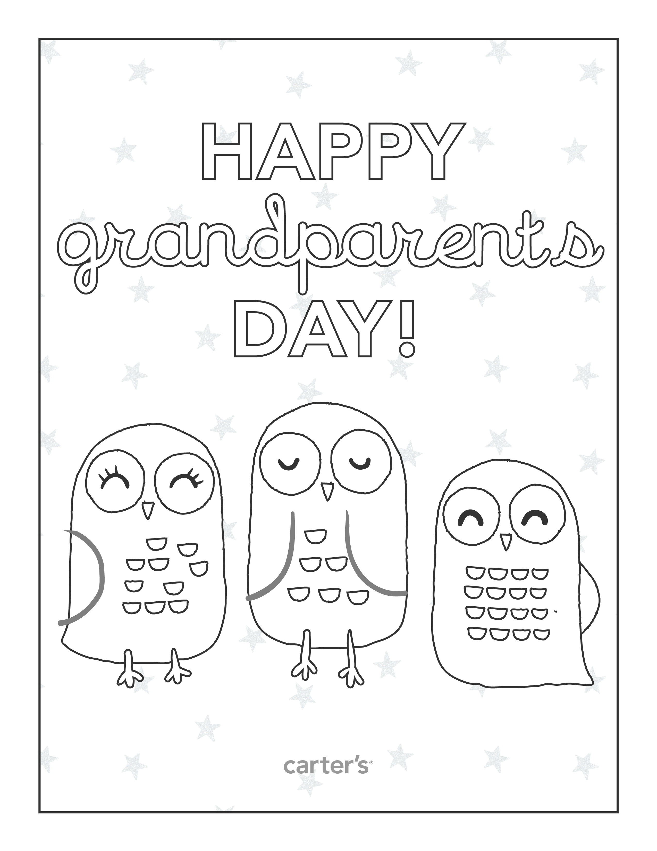 Free printable grandparents day coloring pages from carters