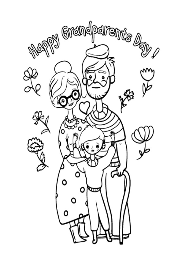 Coloring pages happy grandparents day coloring pages