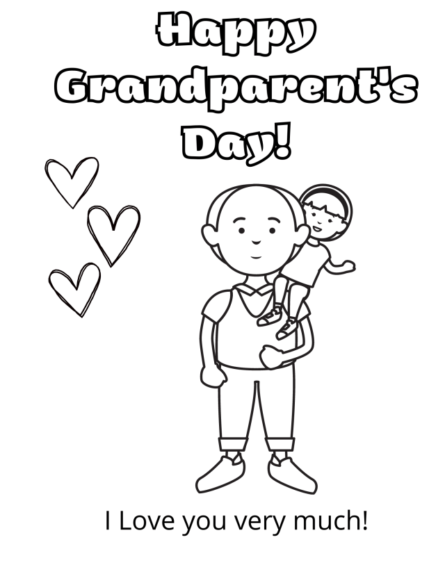 Grandparents day coloring pages