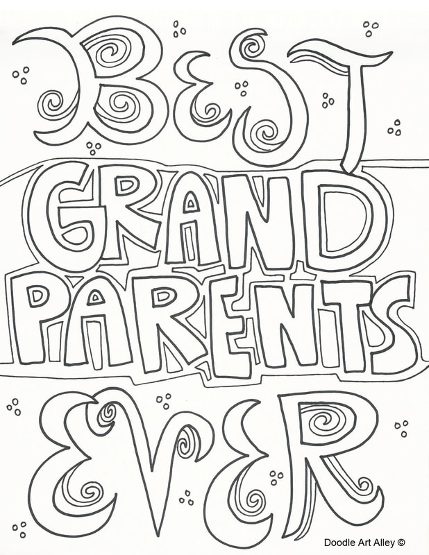 Grandparents day coloring pages