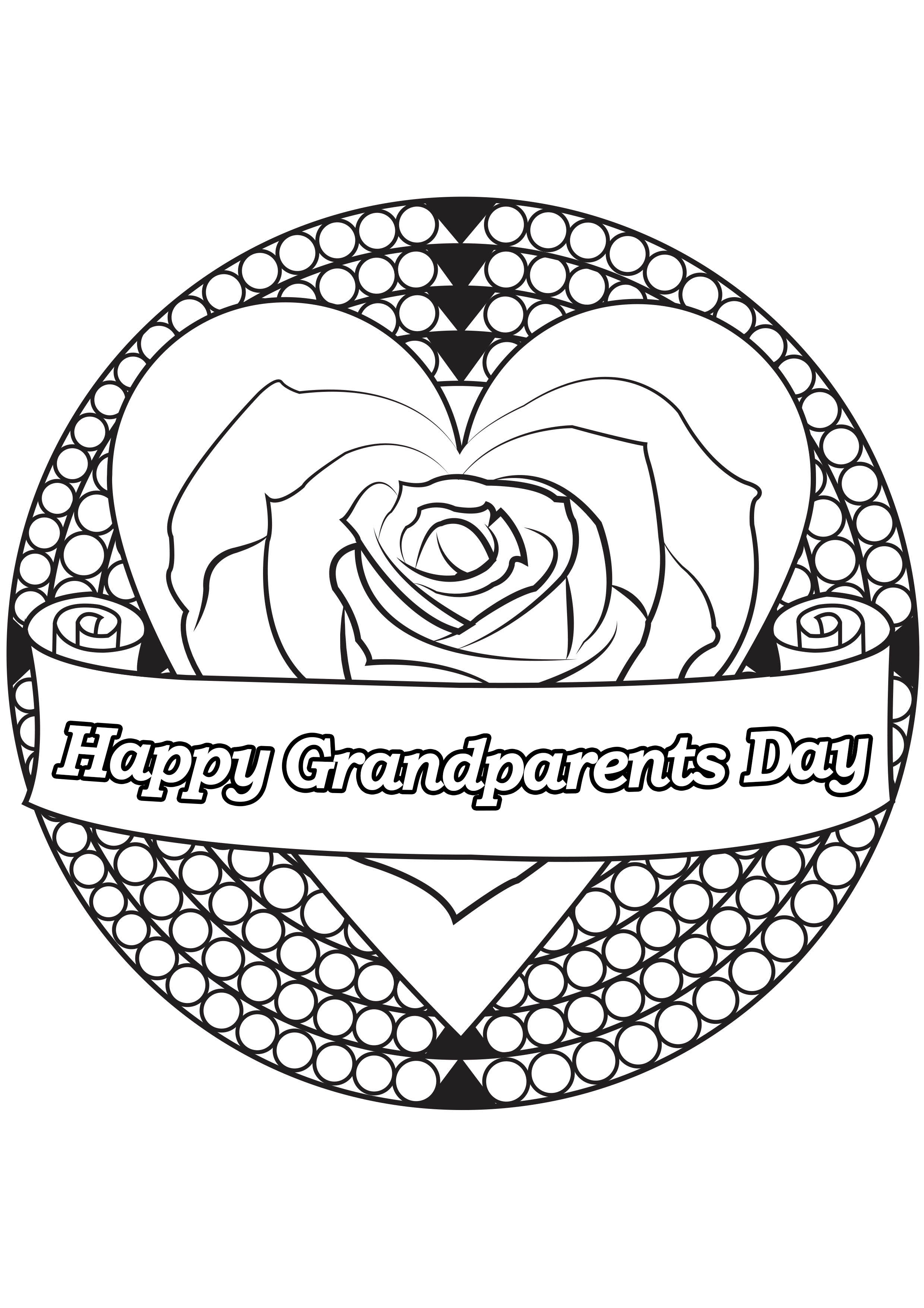 Grandparents day coloring pages