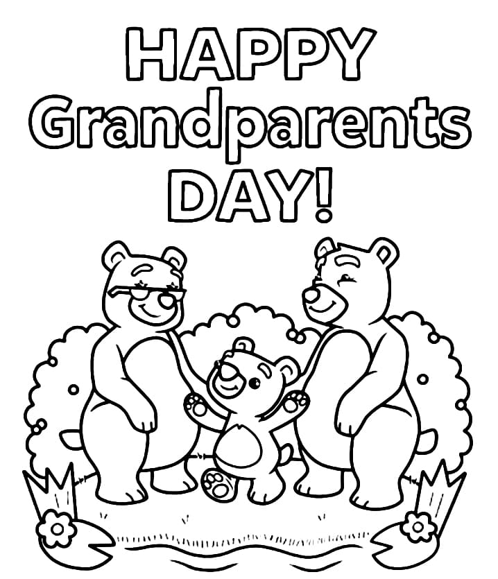 Happy grandparents day fãrbung seite