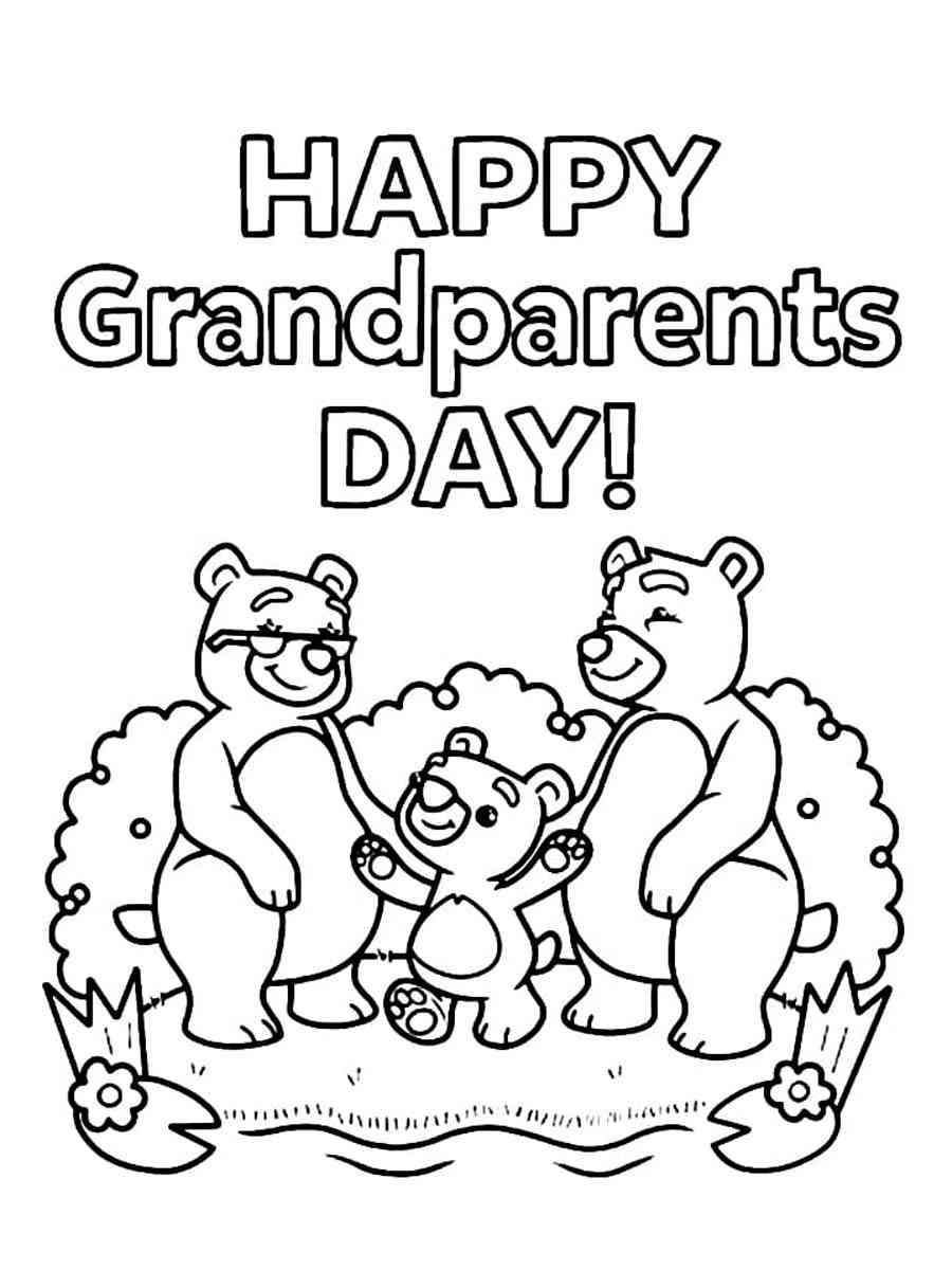 Grandparents day coloring page