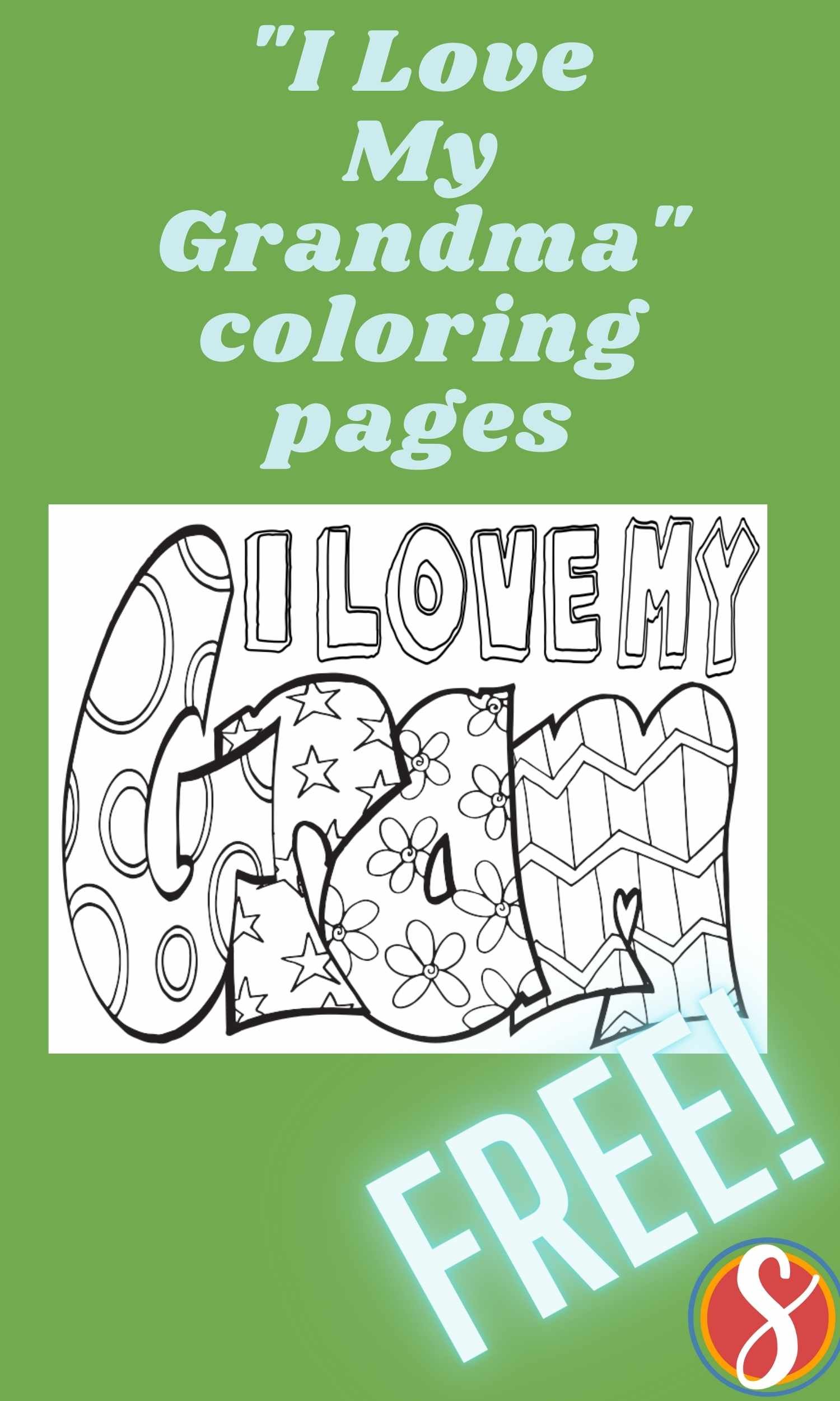 Free grandma coloring pages for grandparents day â stevie doodles