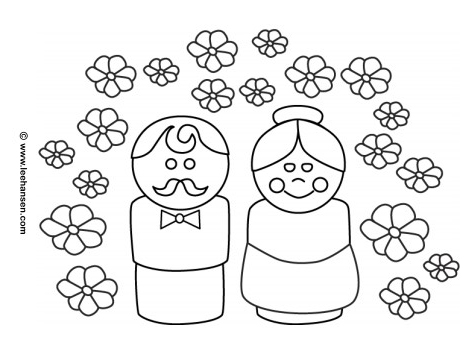 Grandparents coloring page printable