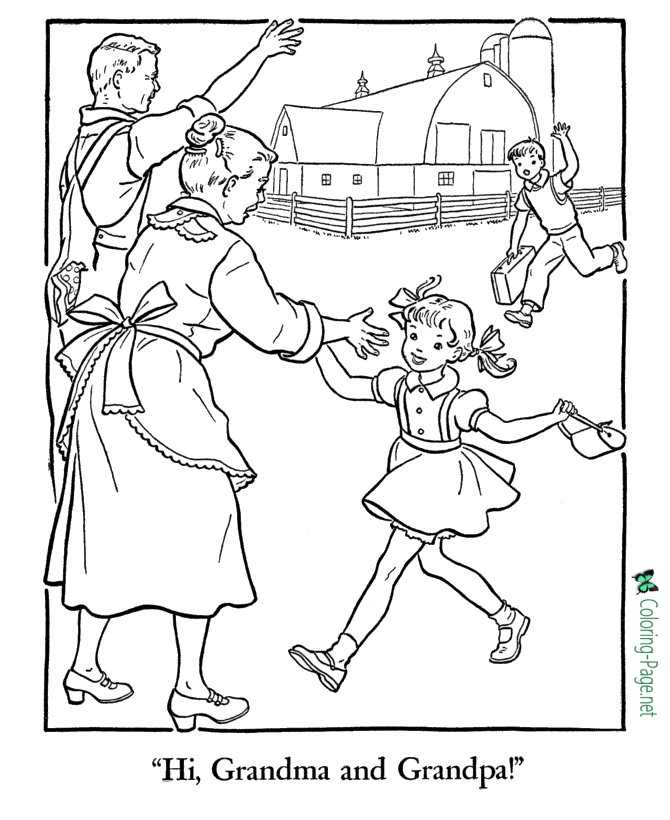 Grandparents coloring pages