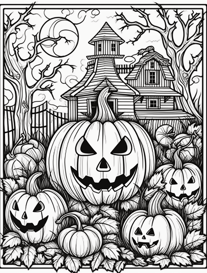 Halloween coloring pages hue therapy