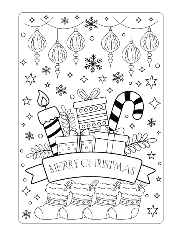 Free christmas coloring pages printable pdf