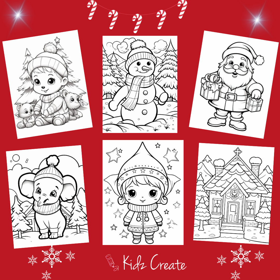 Christmas coloring book for kids printable â kidz create