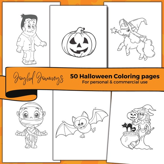 Halloween coloring pages coloring book halloween coloring pages for kids printable coloring pages halloween activity kids coloring instant download
