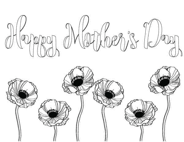 Mothers day coloring pages