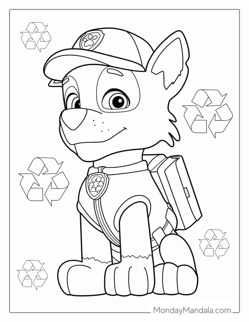 Paw patrol coloring pages free pdf printables