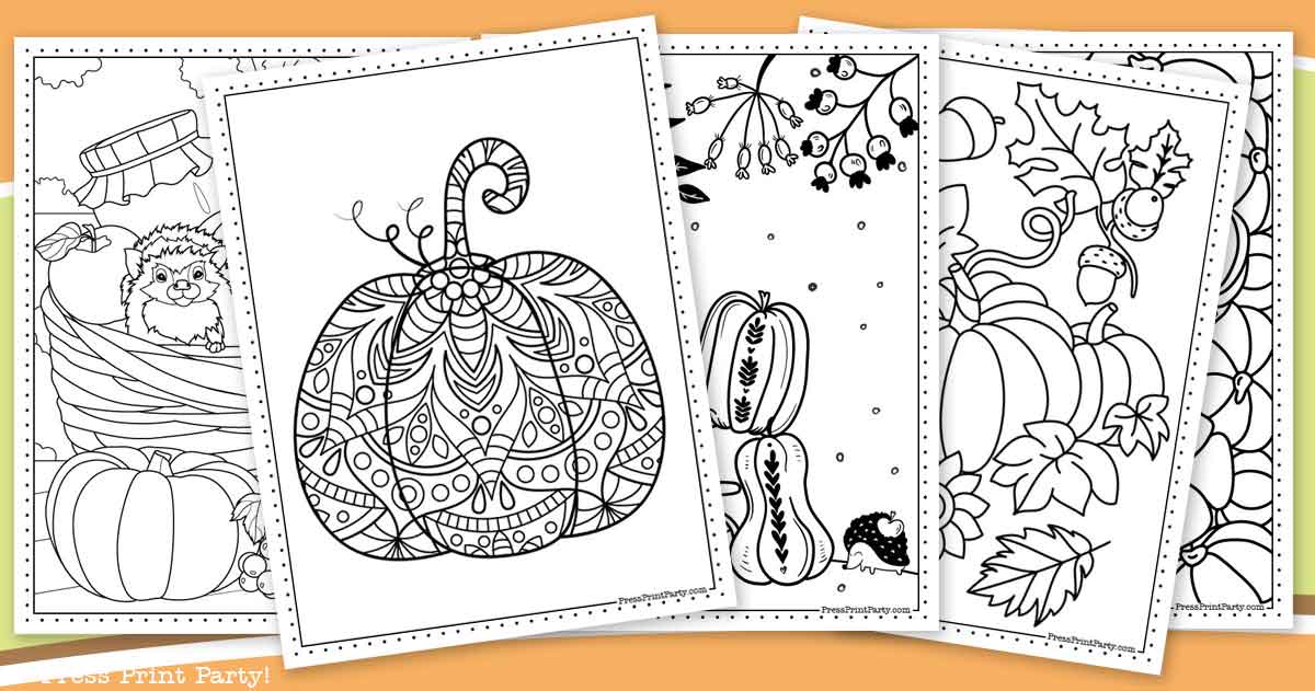 Free printable pumpkin coloring pages perfect for fall