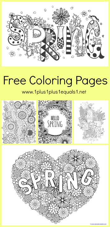 Spring coloring pages