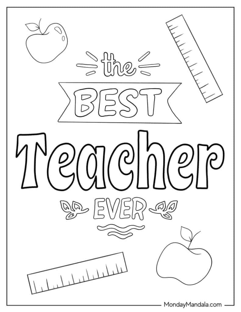 Teacher coloring pages free pdf printables