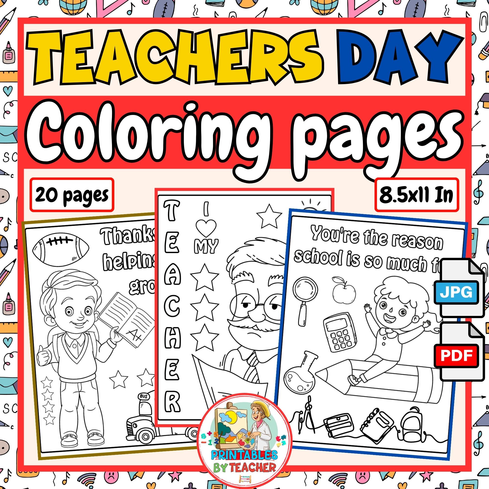 Teachers day coloring pages teachers day printable coloring sheets k