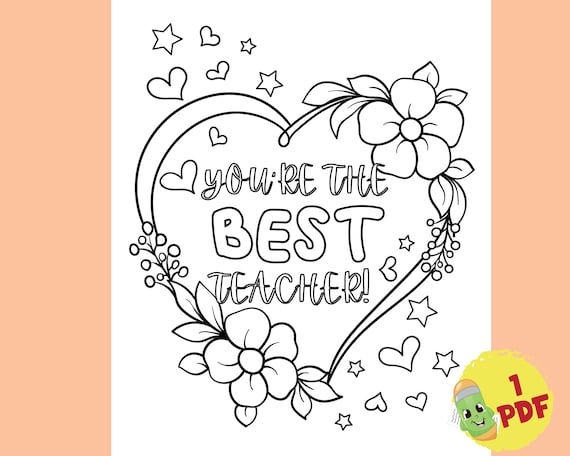 Printable teacher appreciation coloring pages appreciation thank you coloring pages kids coloring page flower education activity sheets