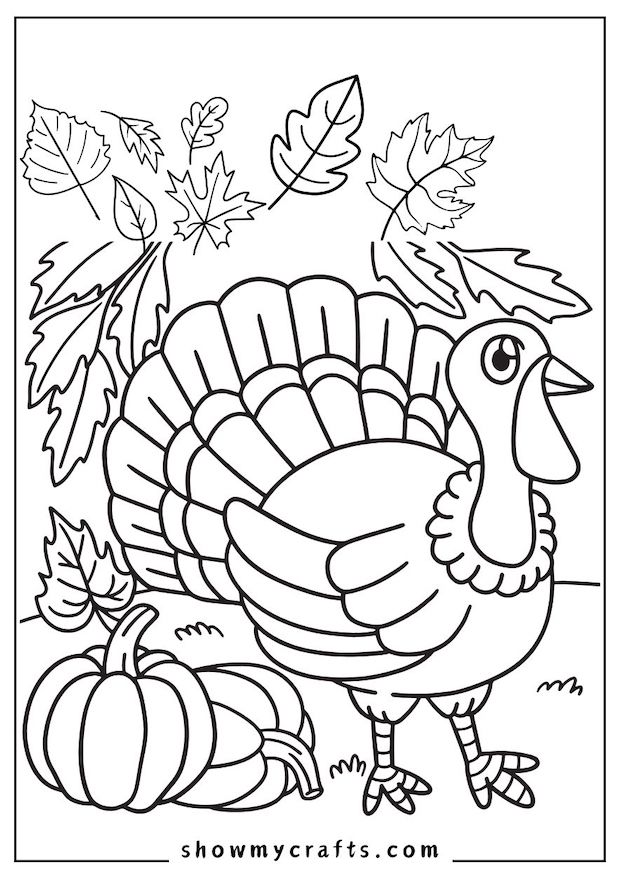 Free printable thanksgiving colouring pages for kids