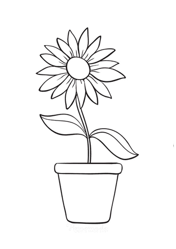 Coloring pages printable flower coloring pages for toddler