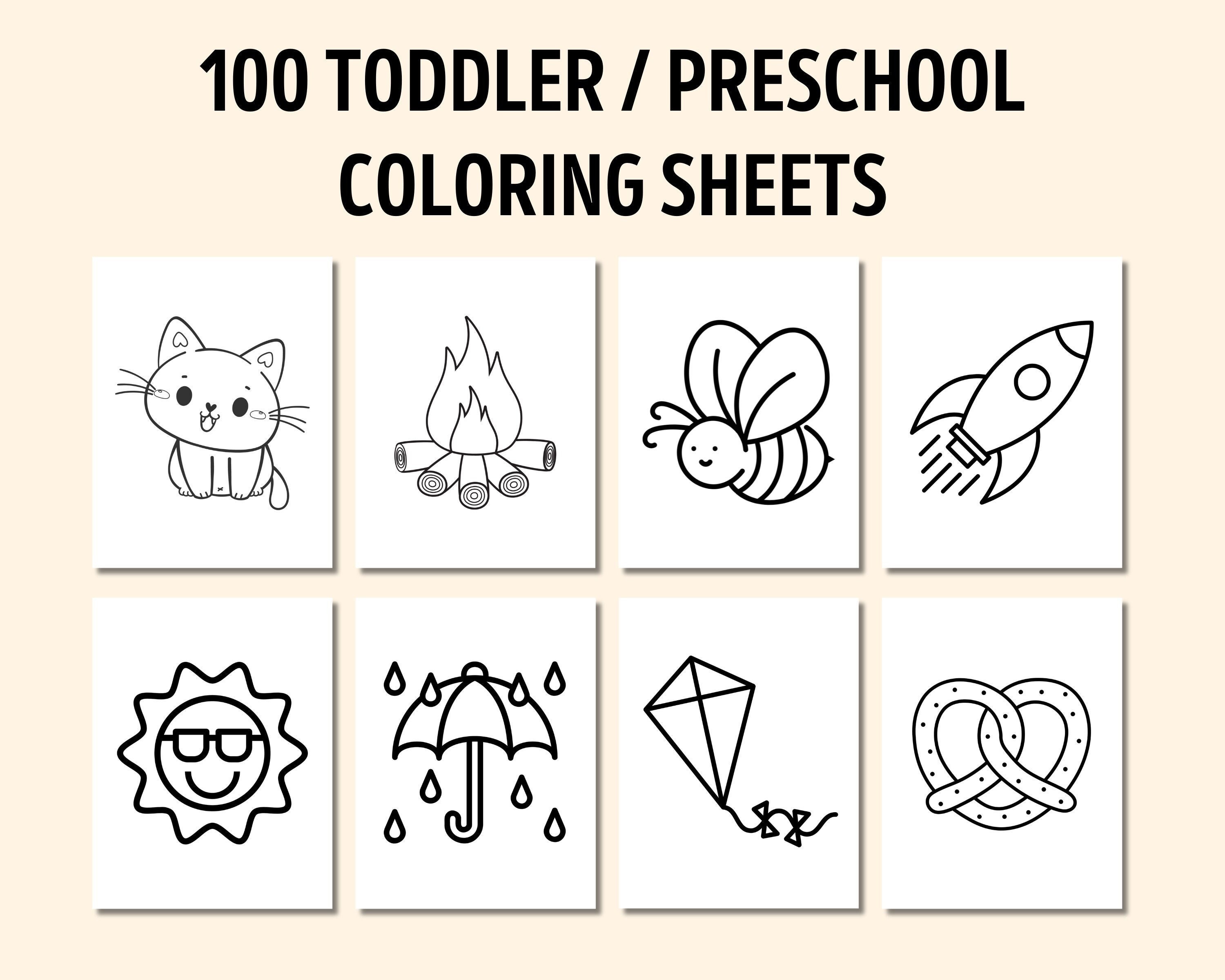 Printable preschool coloring toddler coloring toddler activities cute coloring pages kids simple coloring sheets homeschool download now