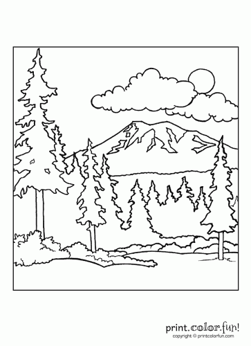 Forest scene free printable coloring pages free coloring pages forest coloring pages