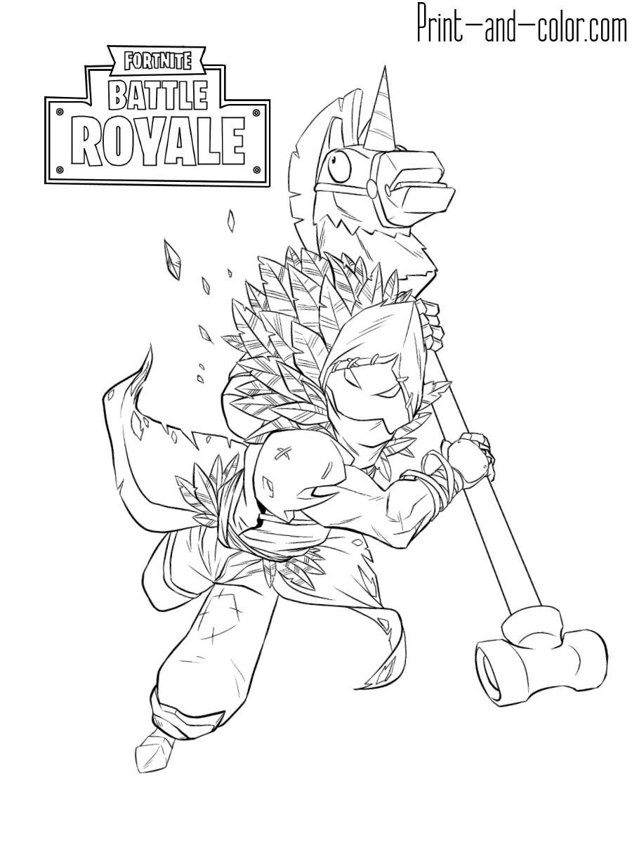 Fortnite coloring pages print and color