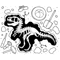 Fossil coloring pages