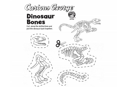 Dinosaur bones kids coloring pages kids for parents