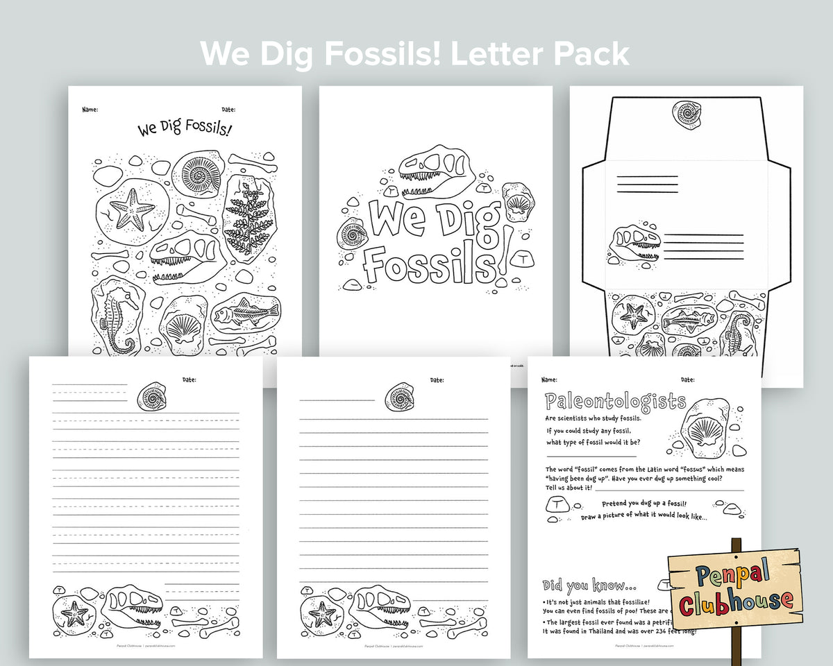 We dig fossils letter pack â mornings together