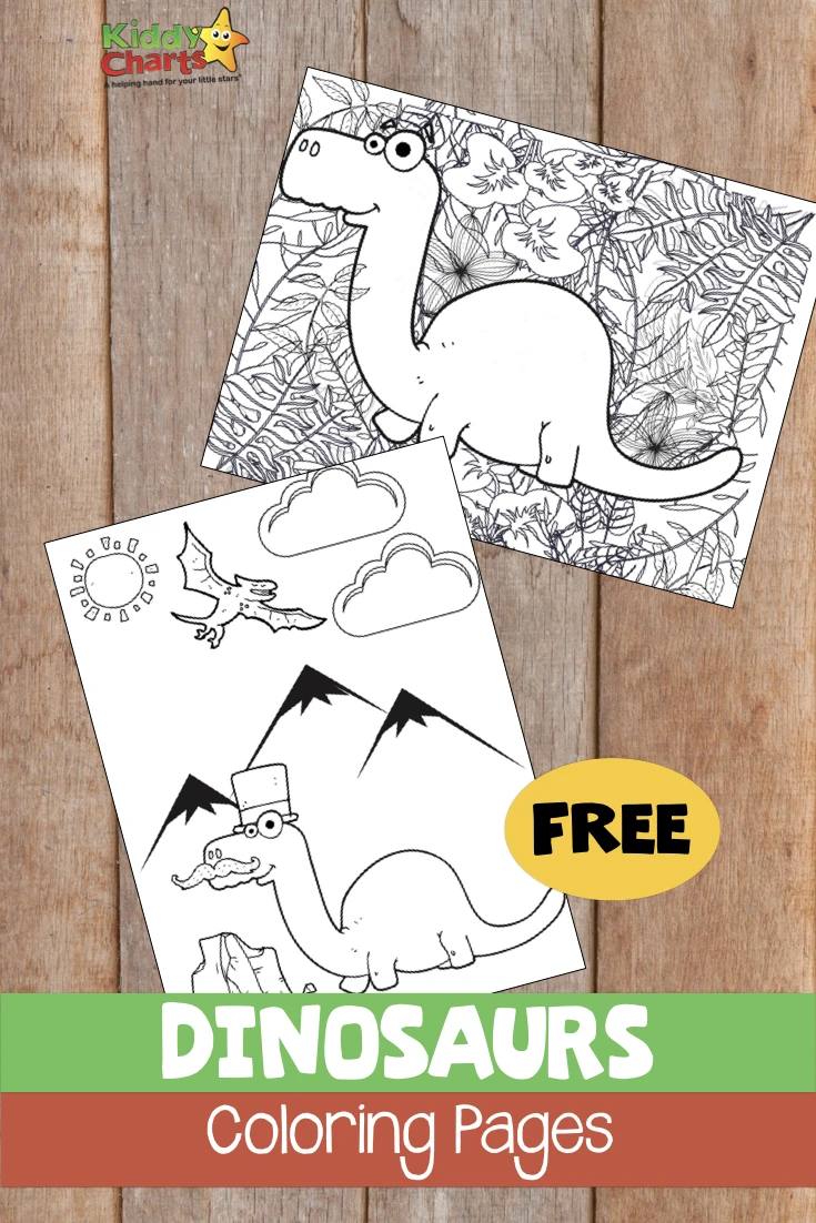 Free printable dinosaurs coloring sheets