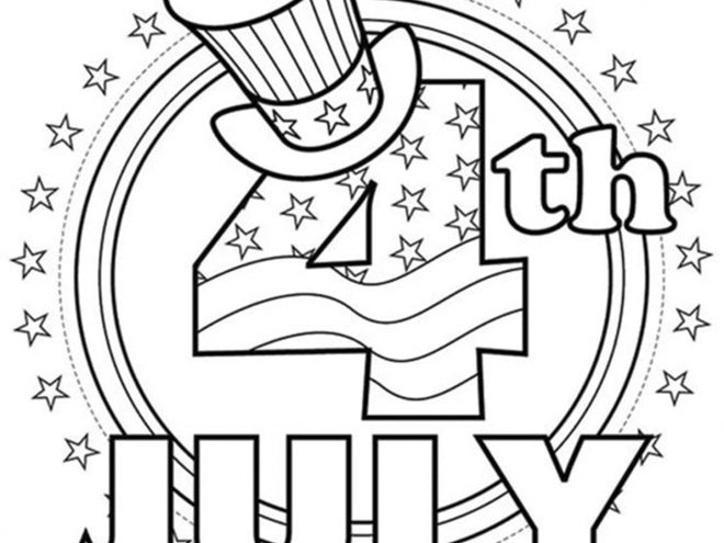 Free easy to print th of july coloring pages