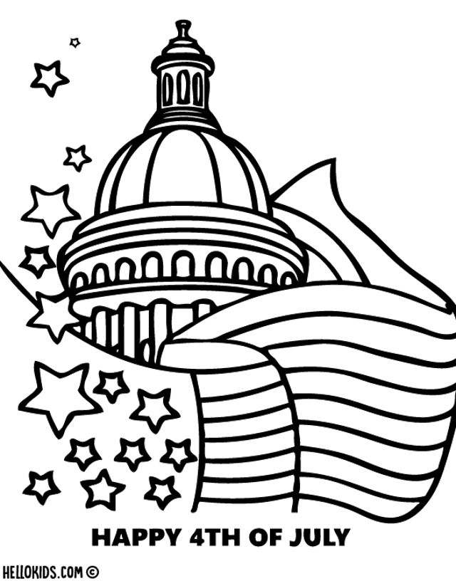 Free printable fourth of july coloring pages for kids