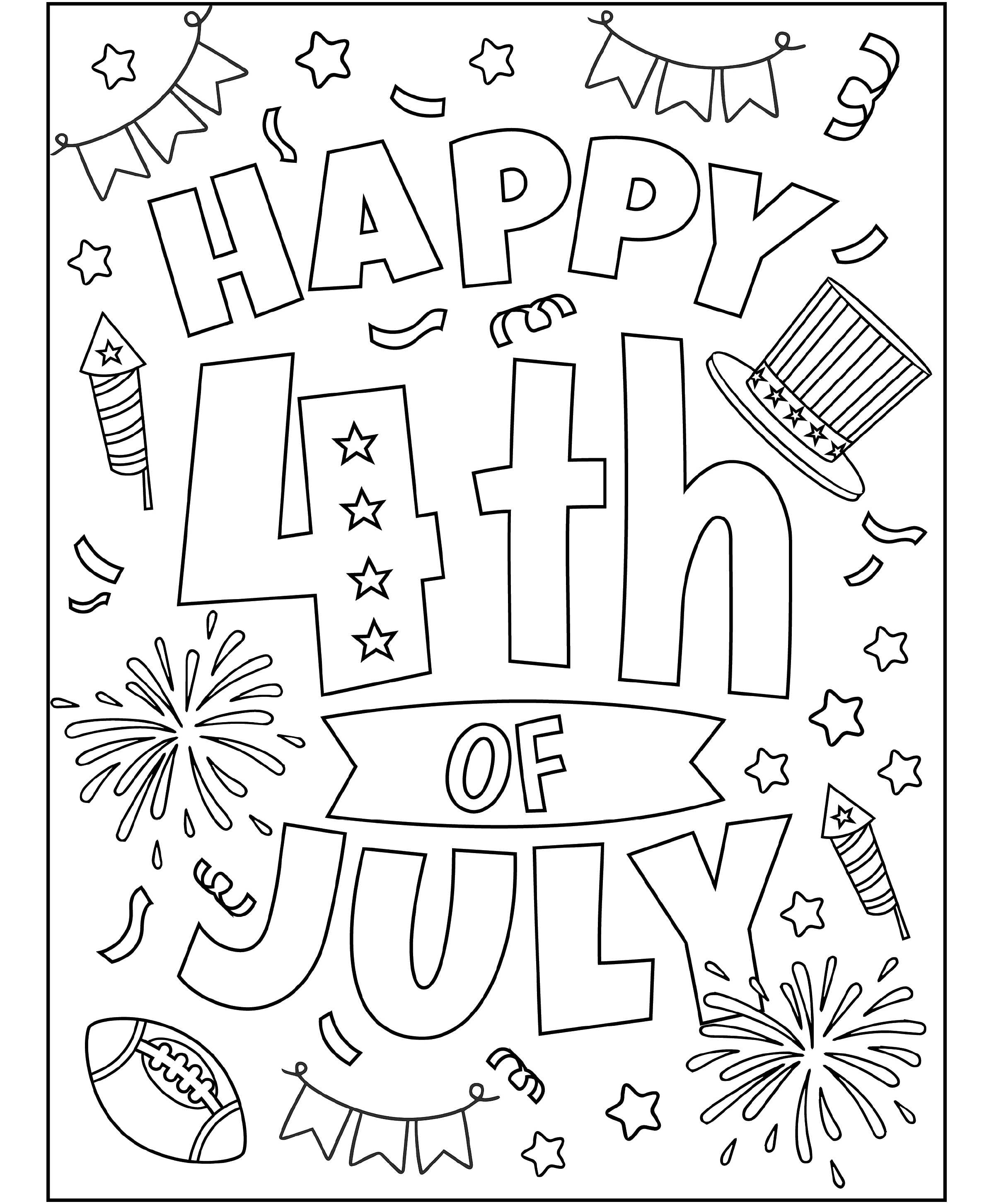 Free th of july coloring pages