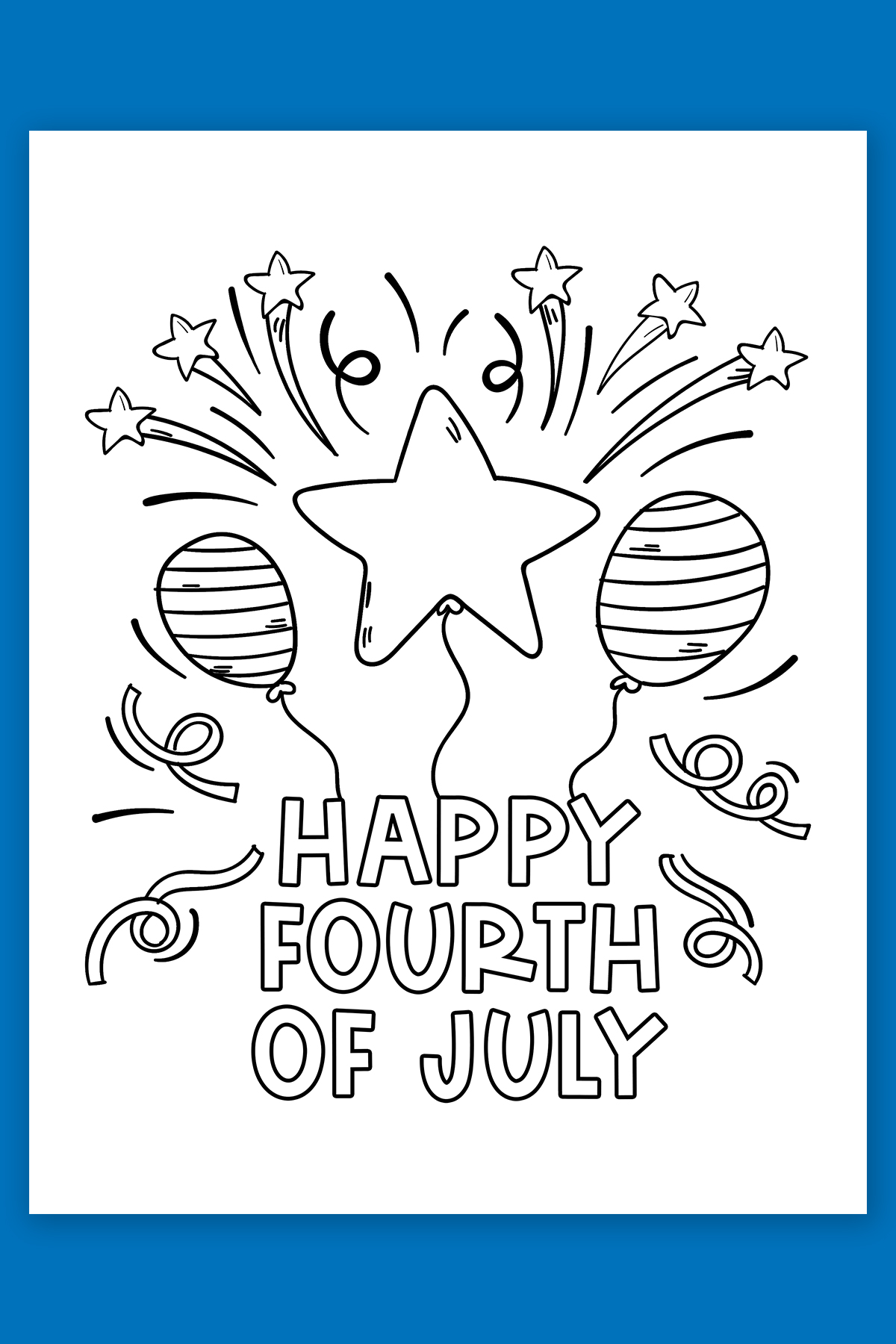 Th of july loring pages free printables instant download