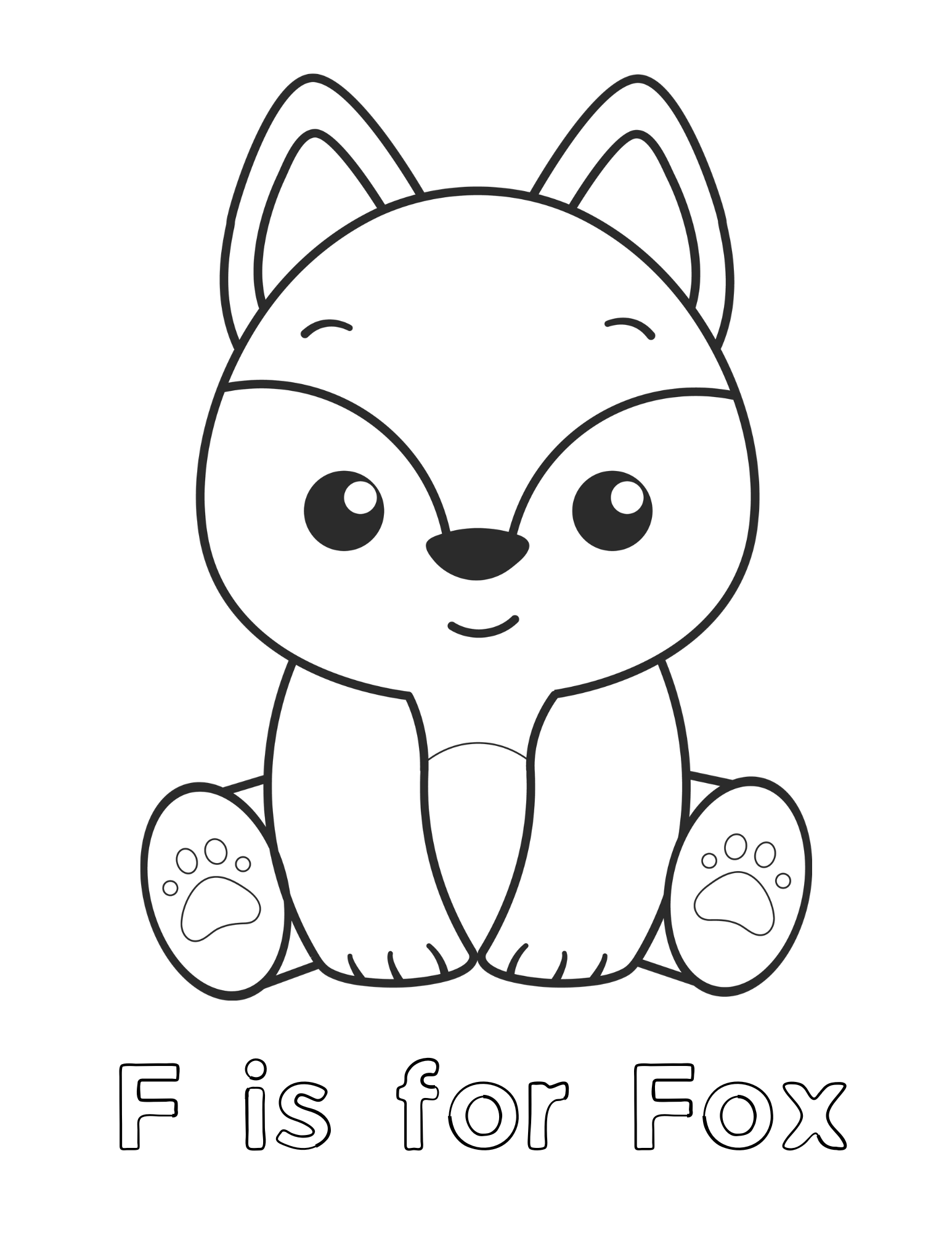 Free cute fox coloring pages