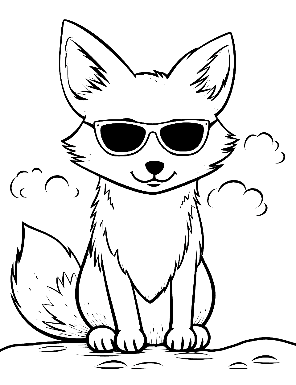 Fox coloring pages free printable sheets