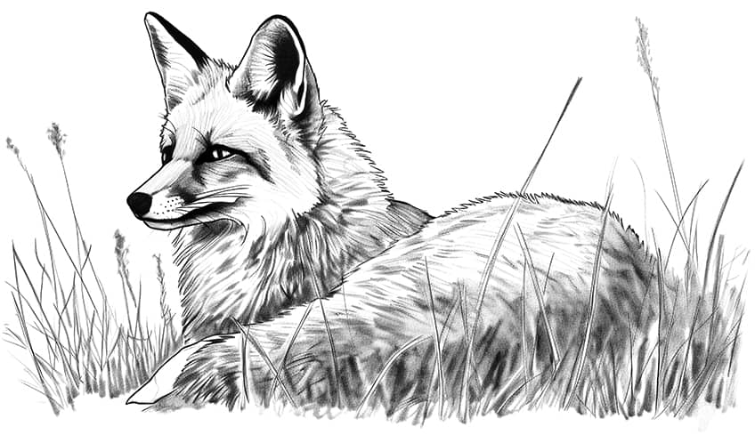 Fox coloring pages