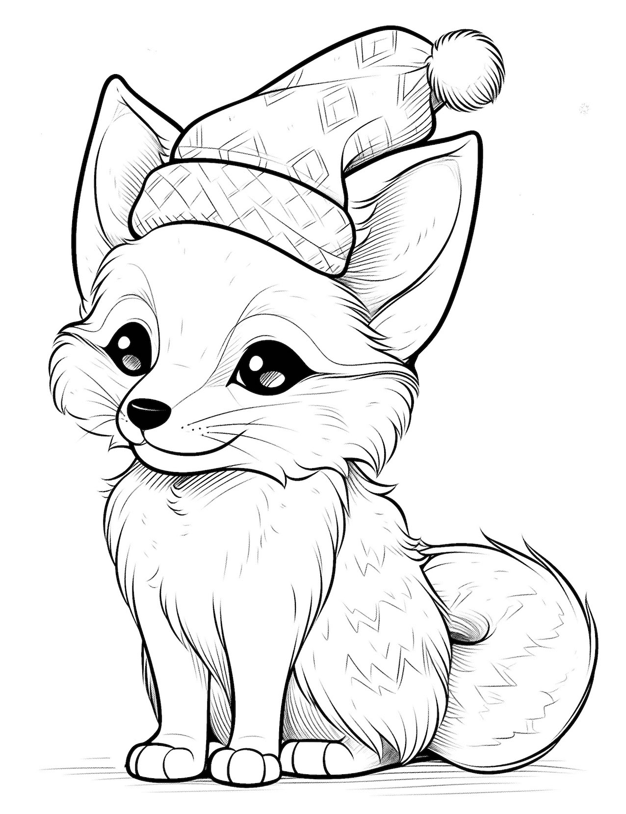 Creative fox coloring pages for kids and adults