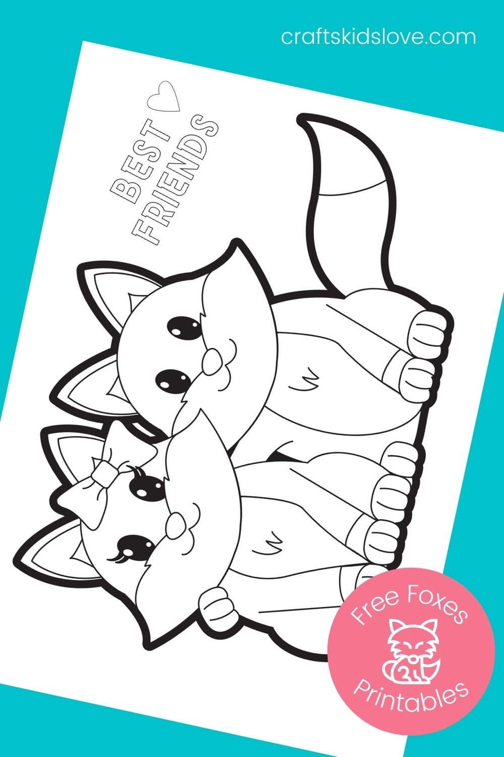 Cute fox coloring pages printables