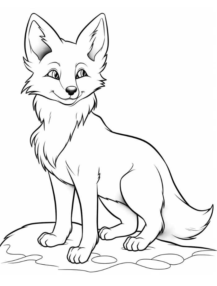 Fox coloring pages hue therapy