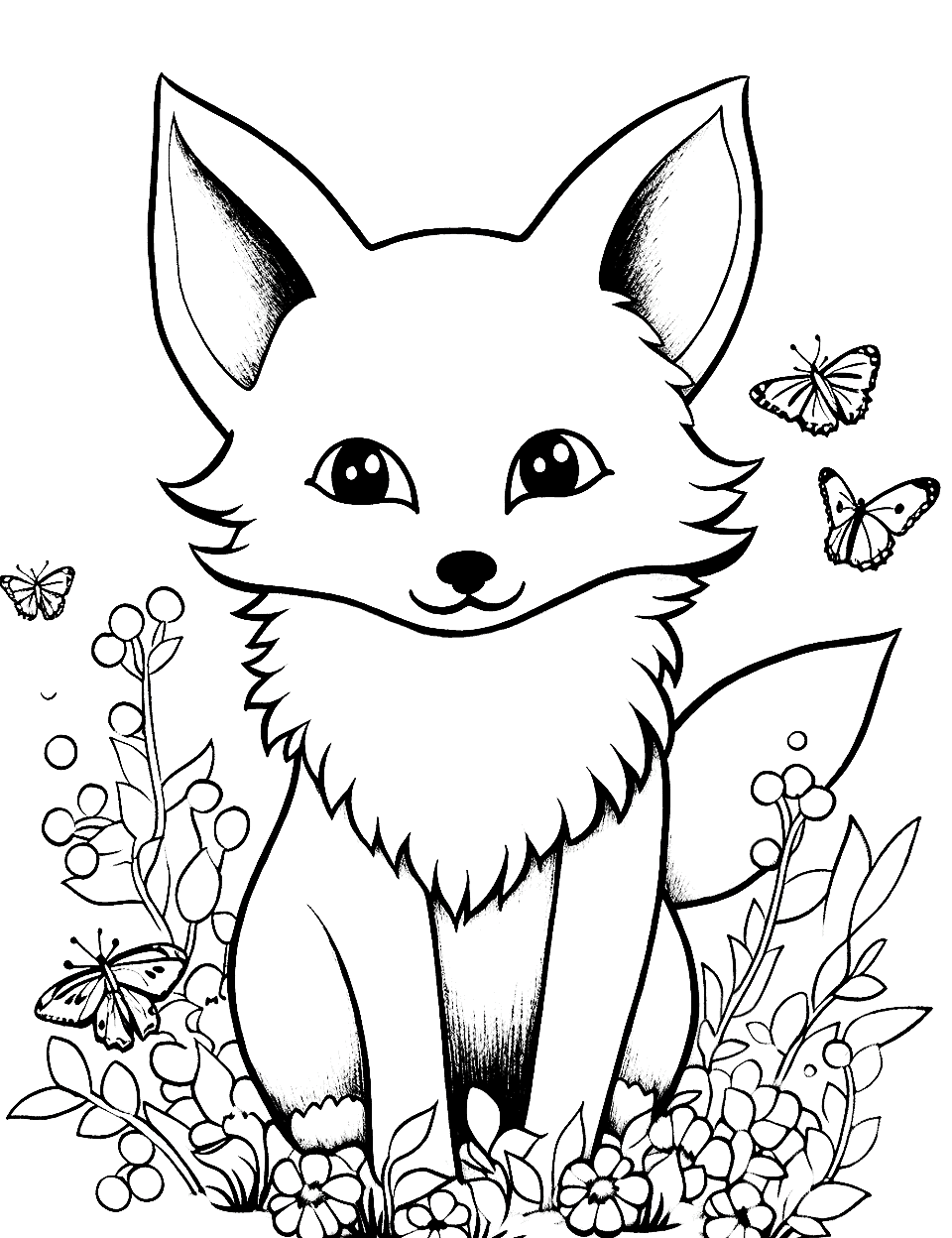 Fox coloring pages free printable sheets