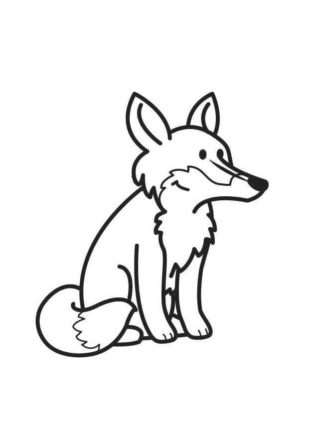 Coloring page fox