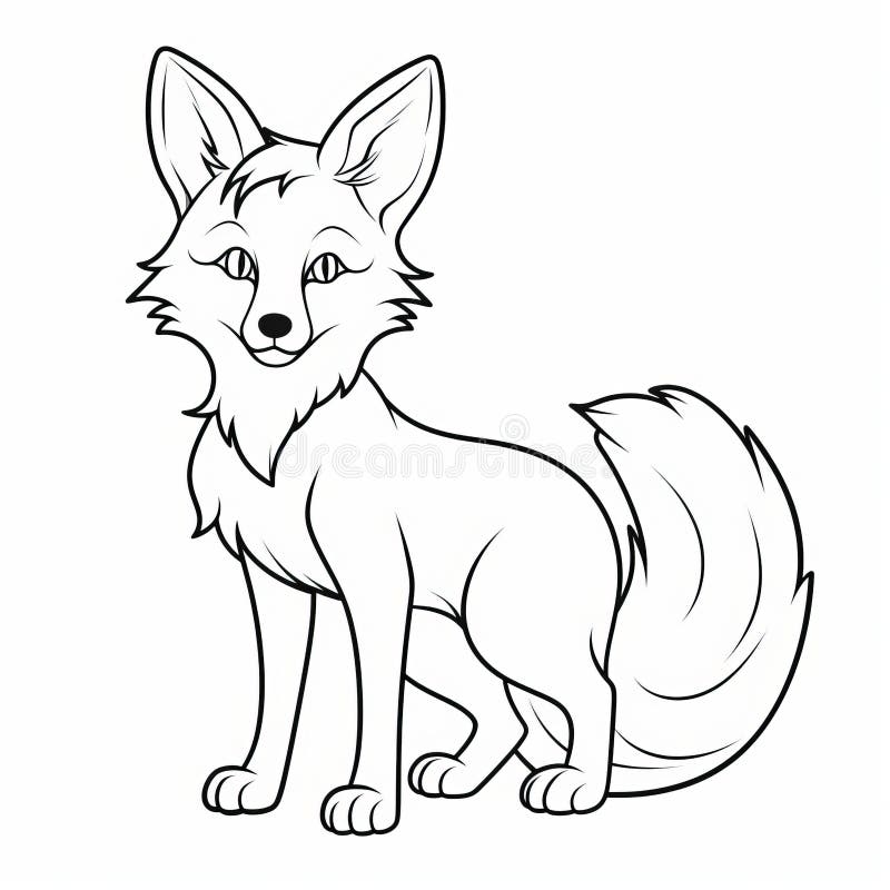 Red fox coloring page stock illustrations â red fox coloring page stock illustrations vectors clipart