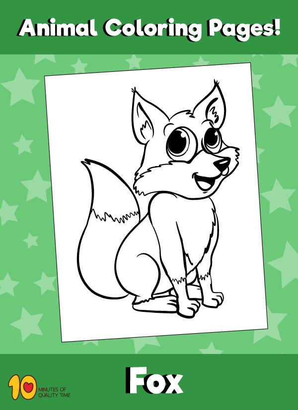 Fox coloring page â animal coloring pages â minutes of quality time