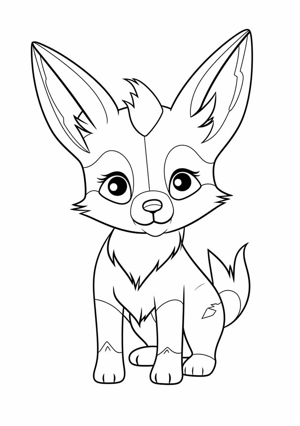 Fox coloring page from