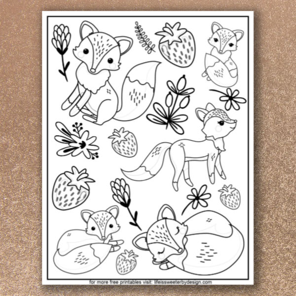 Fox coloring pages