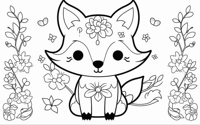 Fox coloring pages for free printable