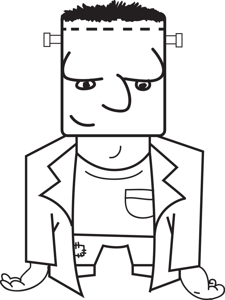 Printable frankenstein coloring page for kids â