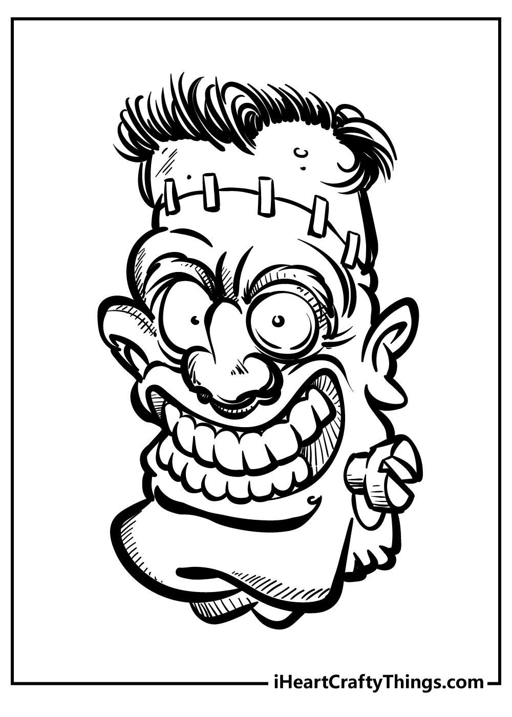 Frankenstein coloring pages free printables