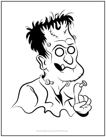 Creepy old frankenstein coloring page print it free